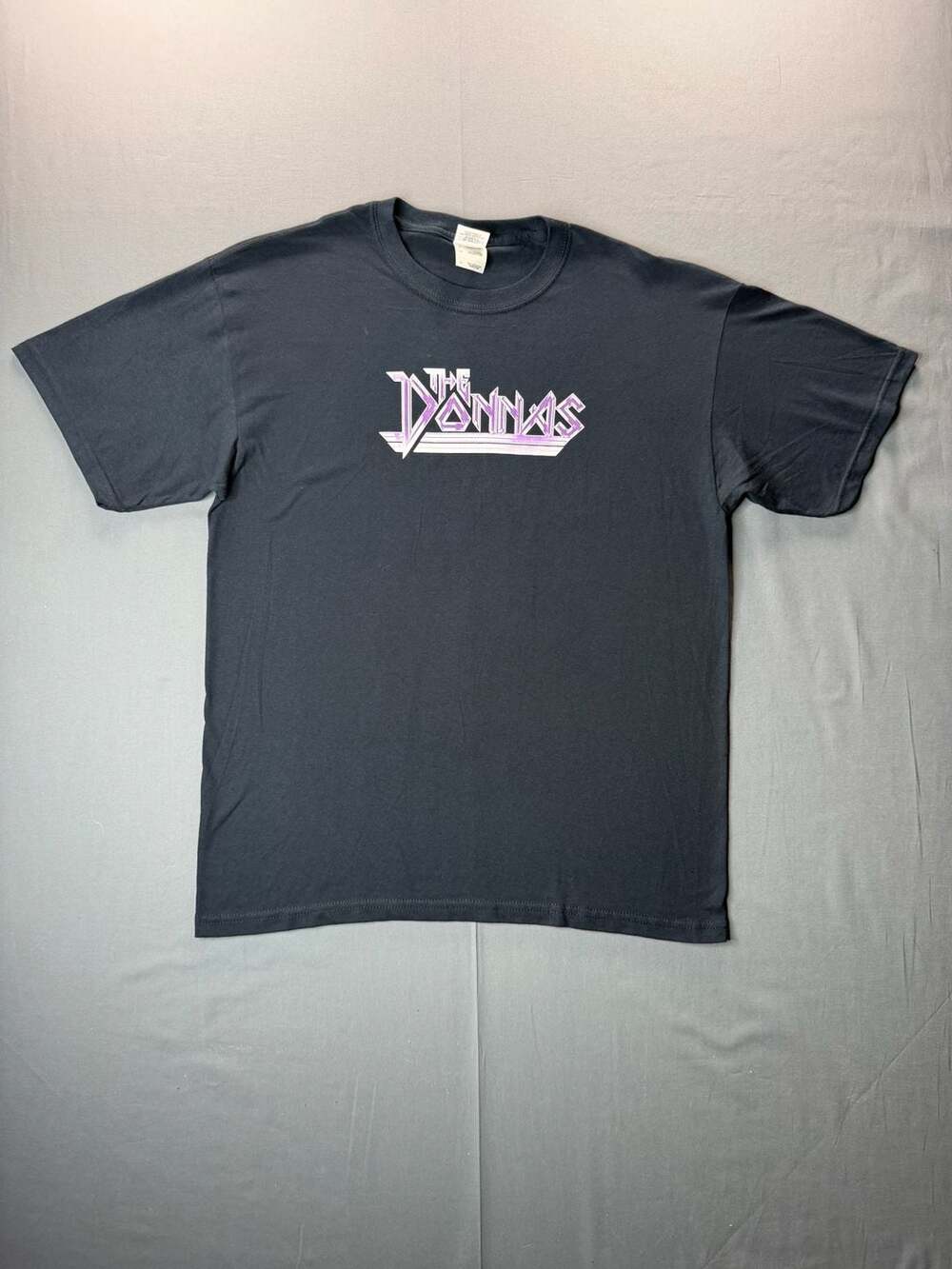 Vintage Y2K The Donnas Band T-Shirt Size L Navy Blue Rock Graphic Band Tee